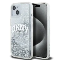 Etui i futerały do telefonów - Etui DKNY Liquid Glitter Big Logo na iPhone 15 / 14 / 13 - białe - miniaturka - grafika 1