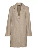Płaszcze damskie - bestseller a/s Damski płaszcz VMARLETTE Coat BOOS, srebrny róż/szczegóły: melanż, XL - miniaturka - grafika 1