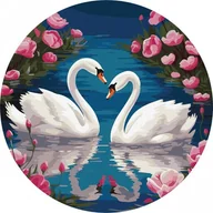 Kolorowanki, wyklejanki - Malowanie po numerach - Wdzięk łabędzi 26cm - miniaturka - grafika 1