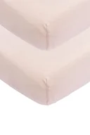 Prześcieradła dla dzieci - Meyco Baby Uni prześcieradło do kołyski 2-pak (prześcieradło z miękkiego dżerseju, wykonane w 100% z bawełny, wymiary: 40 x 80/90 cm), Soft Pink - miniaturka - grafika 1