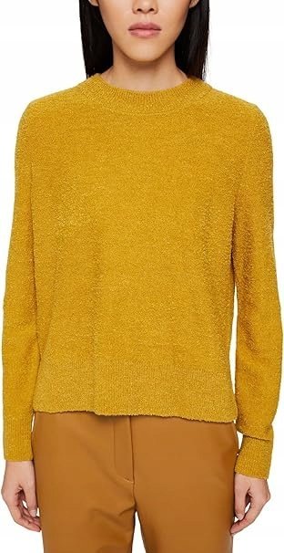 ESPRIT ŻÓŁTY KLASYCZNY SWETER Z DŁUGIM RĘKAWEM I WEŁNĄ XXL 16BA