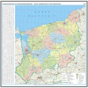 Mapy i plansze edukacyjne - EkoGraf, Województwo zachodniopomorskie mapa ścienna na podkładzie do wpinania - pinboard, 1:200 000 - miniaturka - grafika 1