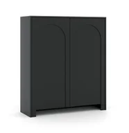 Komody - Komoda Wysoka Arco 2D Czarny - miniaturka - grafika 1