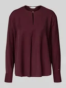 Bluzki damskie - Bluzka z długim rękawem o kroju relaxed fit z czystej wiskozy - miniaturka - grafika 1