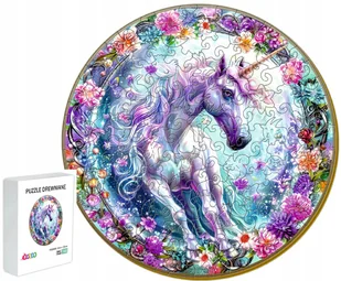 Puzzle Drewniane Dla Dzieci 145 Elementów Jednorożec Prezent Dla Dzieci - Puzzle - miniaturka - grafika 1