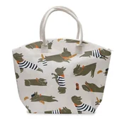 Torebki damskie - Torba plażowa torba miejska z juty Buldog Francuski - miniaturka - grafika 1