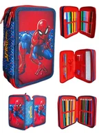 Piórniki - Piórnik szkolny z wyposażeniem trzykomorowy Spiderman - miniaturka - grafika 1