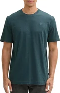 Koszulki męskie - T-Shirt Męski Tom Tailor BASIC 1044016 Ciemno Zielony L - miniaturka - grafika 1