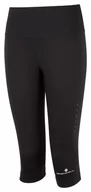 Spodnie sportowe damskie - RONHILL Spodenki do biegania damskie CORE CAPRI black/bright white - miniaturka - grafika 1
