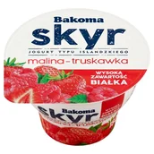 Kefiry, jogurty, maślanki - Bakoma Skyr Jogurt typu islandzkiego malina-truskawka 150 g - miniaturka - grafika 1