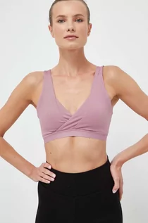 Bielizna sportowa damska - adidas Performance biustonosz sportowy Yoga Essentials kolor różowy gładki - grafika 1