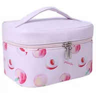 Kosmetyczki, organizery i kuferki - Kuferek damski liliowy - Brzoskwinie (KS72) 1szt - miniaturka - grafika 1