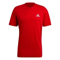 Koszulki męskie - ND05_K11160-S GK9642 Koszulka męska adidas Essentials Embro czerwona GK9642 r.S - miniaturka - grafika 1