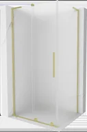 Kabiny prysznicowe - Mexen Velar L kabina prysznicowa rozsuwana 100x80 cm, szron, złota szczotkowana - 871-100-080-33-55 - miniaturka - grafika 1