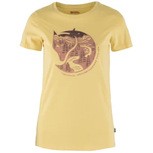 Koszulka damska Fjällräven Arctic Fox Print T-shirt W Rozmiar: M / Kolor: żółty - Koszulki sportowe damskie - miniaturka - grafika 1