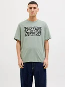 Koszulki męskie - Jack & Jones Koszulka "Jeff" w kolorze zielonym - miniaturka - grafika 1