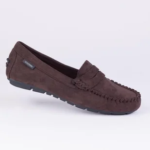 Mokasyny damskie GOODIN GD-FL196 skóra naturalna zamsz lekkie brązowe 37 - Mokasyny damskie Mokasyny damskie GOODIN GD-FL196 skóra naturalna zamsz lekkie brązowe 37 - Mokasyny damskie - miniaturka - grafika 1