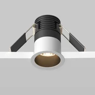 Lampy sufitowe - Wpustowa lampa Minor DL089-5W3K-BW Maytoni LED 5W 3000K punktowa czarna biała - miniaturka - grafika 1