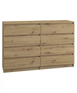 DUŻA KOMODA MALWA M8 140CM DĄB ARTISAN 8 SZUFLAD - Komody - miniaturka - grafika 1