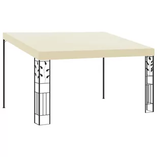 vidaXL Altana przyścienna, 4 x 3 x 2,5 m, kremowa - Altany ogrodowe - miniaturka - grafika 1