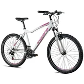 Rowery - Rower górski MTB INDIANA X-Pulser 1.6 D19 26 cali damski Biało-różowy - miniaturka - grafika 1