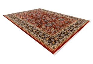 Dywan KESHAN Frędzle, Ornament, ramka orientalny 7573/53577 bordo / granat wielokolorowy 160x230 cm - Dywany - miniaturka - grafika 1