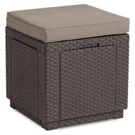 Skrzynie ogrodowe - KETER Pufa ogrodowa KETER Cube 209435 Brązowy - miniaturka - grafika 1