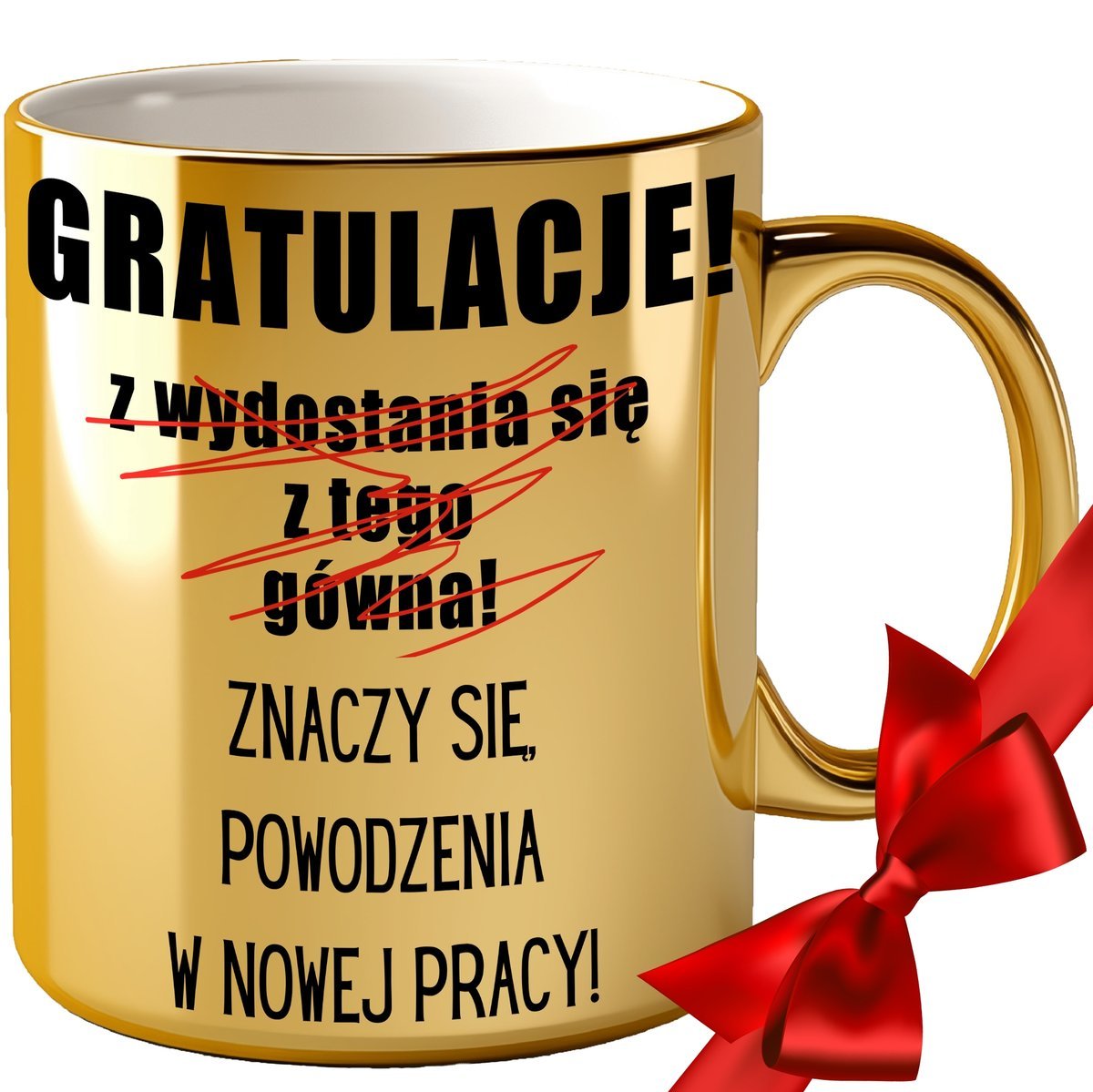 KUBEK ZŁOTY NA POŻEGNANIE ODEJŚCIE KOLEŻANKI KOLEGI Z PRACY