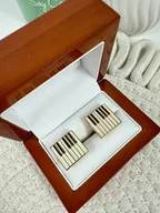 Spinki do mankietów i krawatów - SPINKI DO MANKIETÓW fortepian pianino muzyki - miniaturka - grafika 1