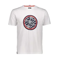 Koszulki męskie - CMP T-shirt męski 30D8437, Bianco, 54 - miniaturka - grafika 1