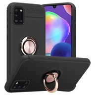 Etui i futerały do telefonów - Pokrowiec Do Samsung Galaxy A31 Etui w CZARNO - RÓŻOWE ZŁOTO TPU Silikon Obudowa Plecki Case Cover Ochronny Cadorabo - miniaturka - grafika 1