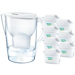 Dzbanek filtrujący BRITA Marella XL Biały + 7 wkładów Pure Peformance Pro - Dzbanki filtrujące - miniaturka - grafika 1