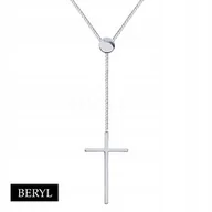 Biżuteria religijna - Naszyjnik SREBRO 925 krzyżyk choker krzyż - miniaturka - grafika 1