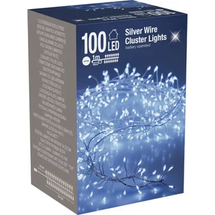 Lampki na choinkę 100 LED zimny biały - Oświetlenie świąteczne - miniaturka - grafika 1