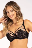 Biustonosze - Biustonosz miękki Unikat Beatrice czarny-beż - miniaturka - grafika 1