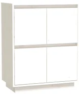 Szafki do salonu - Biała sosnowa szafka skandynawska - Monako - miniaturka - grafika 1