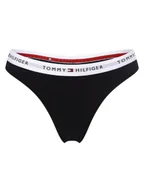Majtki damskie - Tommy Hilfiger Stringi Kobiety Dżersej niebieski jednolity, S/M - miniaturka - grafika 1