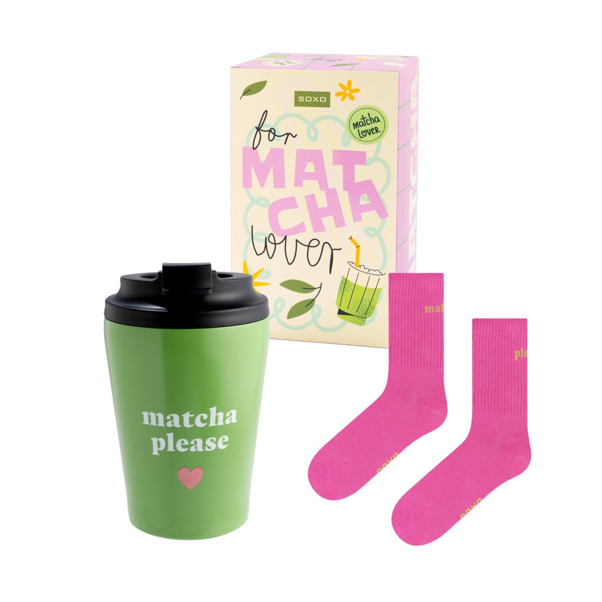 Zestaw Skarpetki Matcha + Kubek Termiczny-35–40