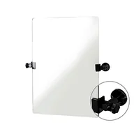 Lustra - PrestoEquip Luxcover 240 MN240 lustro ścienne z możliwością pochylenia, marmur, czarne - miniaturka - grafika 1