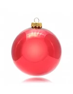 Bombki - Bombka 10cm/1szt czerwony lakier szklana choinkowa KADPOL - miniaturka - grafika 1