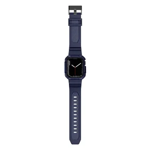 Kingxbar CYF106 2w1 pasek Apple Watch SE, 8, 7, 6, 5, 4, 3, 2, 1 (41, 40, 38 mm) z wbudowanym etui niebieski - Akcesoria do smartwatchy - miniaturka - grafika 9