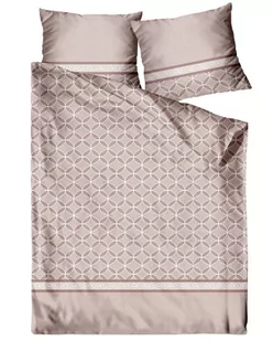 Pościel satynowa 220x200 beżowa geometria Viva Magenta Frotex 23 - Pościel - miniaturka - grafika 1