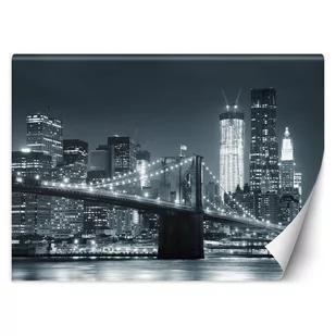 Fototapeta, Nowy Jork Most Brookliński czarno-biały (Rozmiar 100x70) - Fototapety - miniaturka - grafika 1