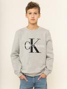 Bluzy dla chłopców - Calvin Klein Jeans Bluza Monogram Logo IU0IU00069 Szary Regular Fit - miniaturka - grafika 1