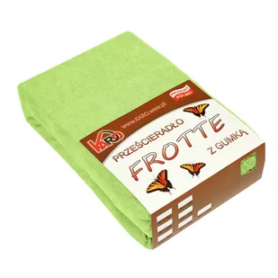 Prześcieradło frotte z gumką 60x120 limonkowe grube 200g/m2 KARO - Prześcieradła dla dzieci - miniaturka - grafika 1