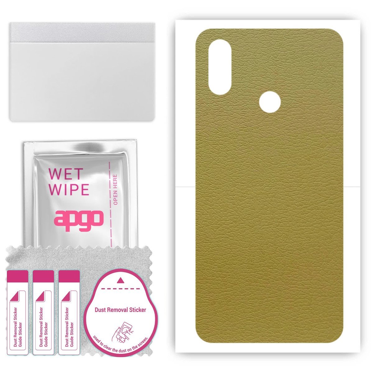 Folia naklejka skórka strukturalna na TYŁ do Xiaomi Mi 8 Explorer - Skóra Oliwkowa - apgo SKINS