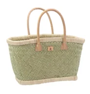 Torebki damskie - Torba z trawy morskiej ZIELONA zakupowa plażowa na zakupy naturalna EKO - miniaturka - grafika 1