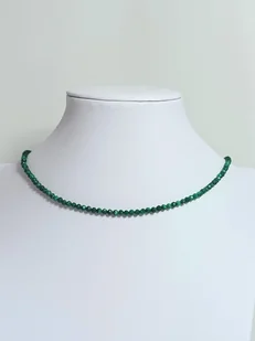 Choker Naszyjnik krótki Malachit Kamień naturalny - Naszyjniki - miniaturka - grafika 1