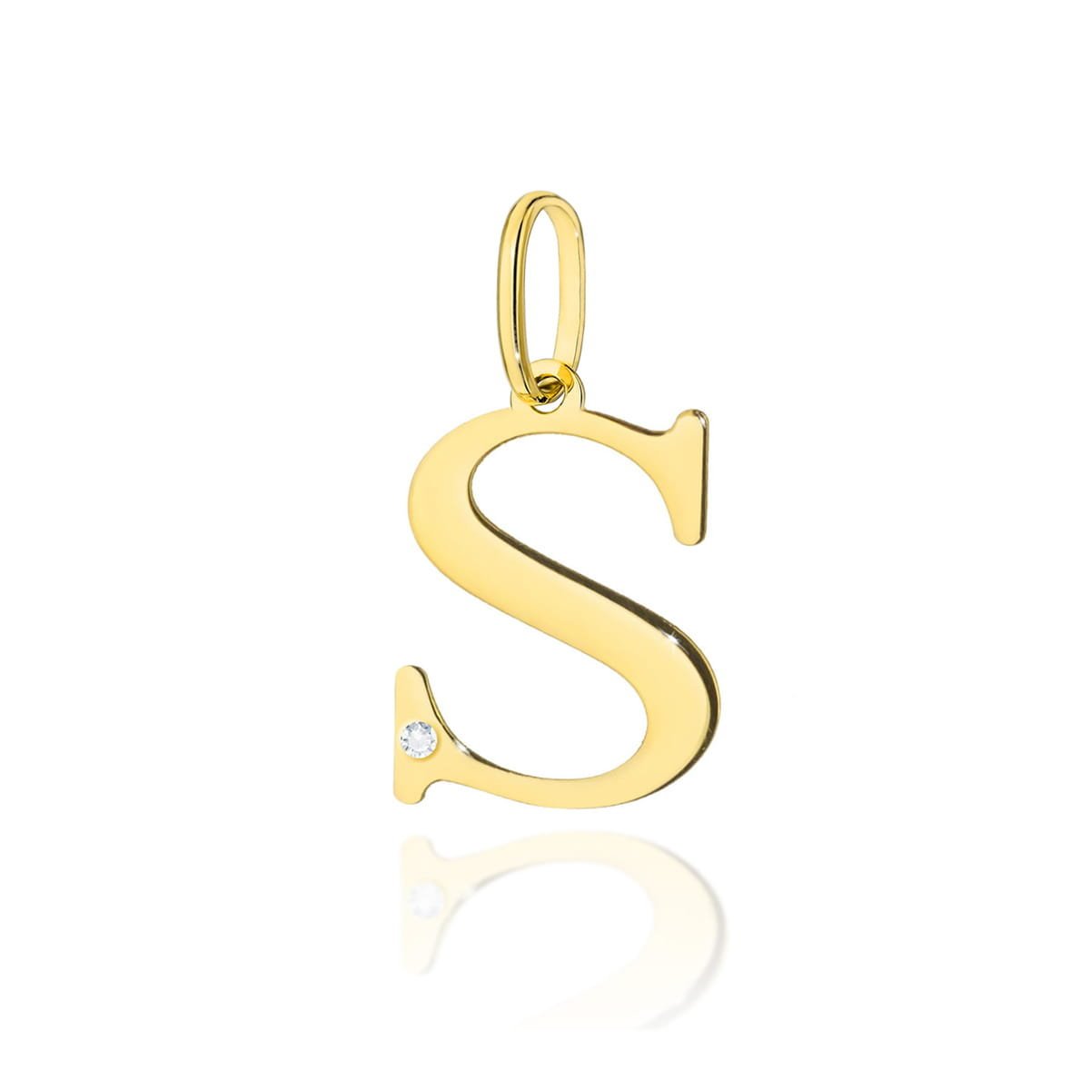 Złota zawieszka / wisiorek Diament 0,005ct - litera S - żółte złoto pr. 585