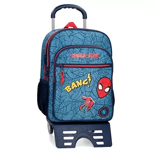 Marvel Spiderman Denim plecak szkolny z podwójną przegródką, niebieski, 31 x 42 x 13 cm, poliester 16,93 l - Plecaki szkolne i tornistry - miniaturka - grafika 1